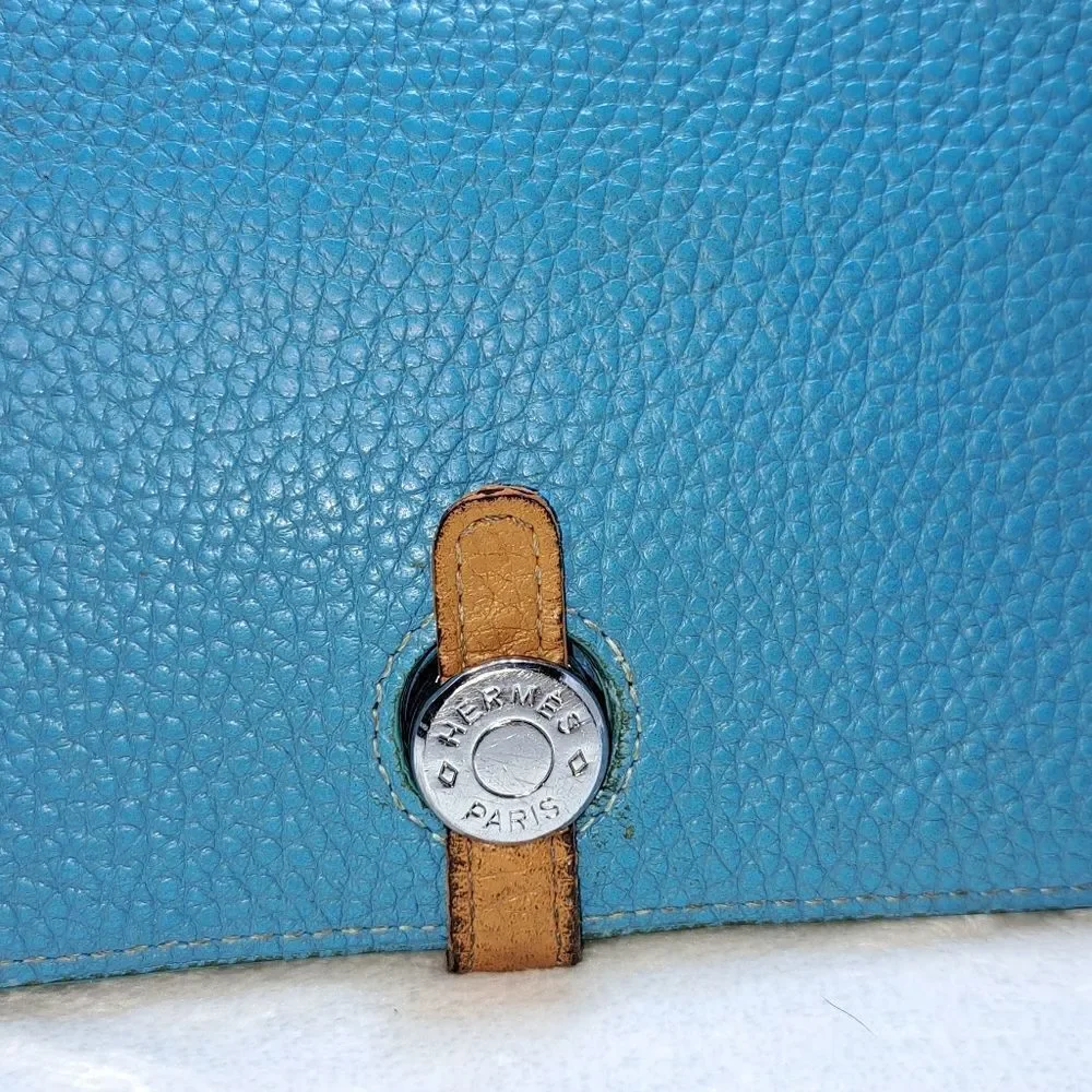 Authentic HERMES Dogon Togo Leather Long Bifold Wallet Excellent conditi… - Picture 5 of 17